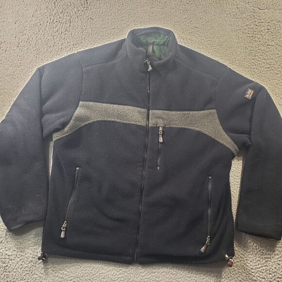 Abercrombie Fitch Jacket Men's XL Extra Large Reversible Full Zip Fleece Skiing - Picture 13 of 16